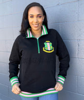 AKA Black Quarter Zip Sweatshirt Unisex